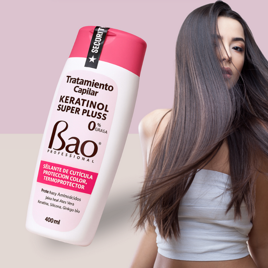 Tratamiento Keratinol Súper Pluss: Reparación intensiva y nutrición profunda. Tratamiento técnico para restaurar el cabello desde la fibra
