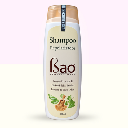 Shampoo Repolarizador: Limpieza profunda con acción fortalecedora sin resecar. Shampoo técnico para restaurar el equilibrio capilar